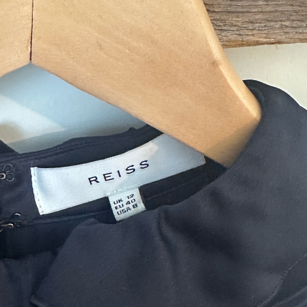 Reiss Jolene Ruffle Dress – Midnight, Size 8 - Picture 6 of 10
